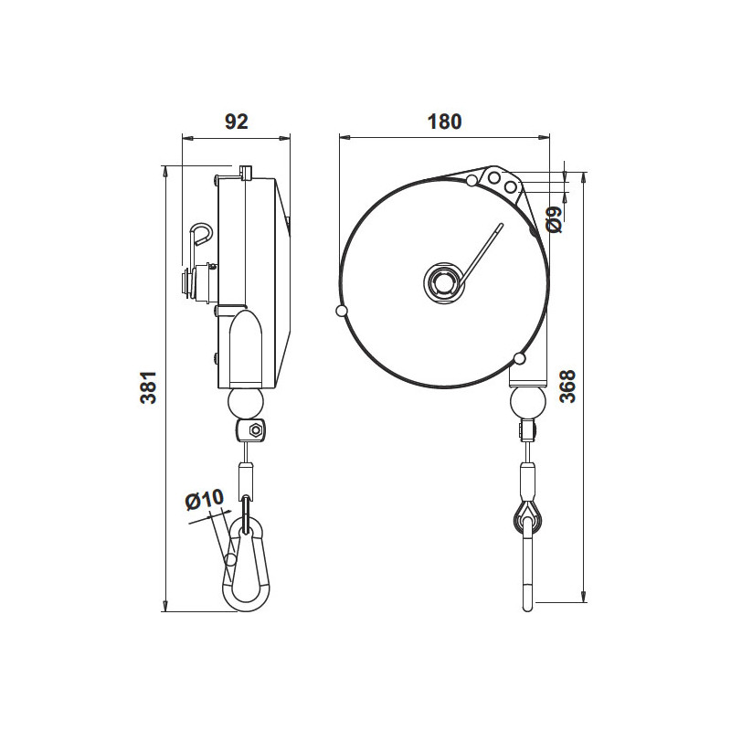 Equilibreur Tecna ATEX 9346AX - Capacité de 2 à 4 kg