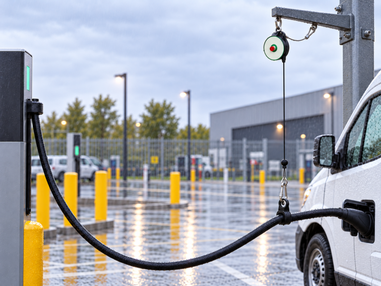 Équilibreur de charge utilisé en extérieur sous la pluie