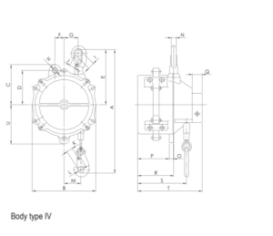 Plan coté Yale YBF, carter type IV — YBF-100L.